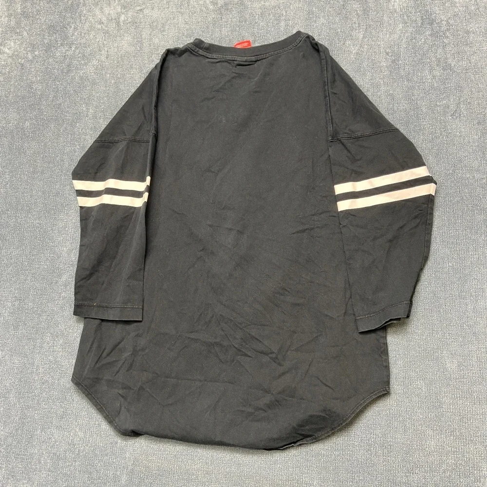 Nike Shirt Womens M Black Cotton Just Do It #95 Spell Out 3/4 Sleeve Pullover